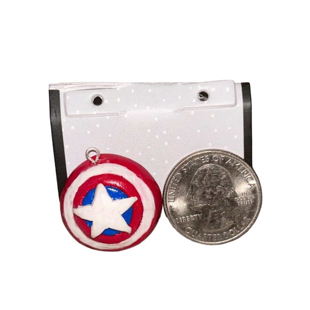 3D CAPTAIN AMERICA Handcrafted Clay Charm Marvel